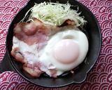 スキレットdeベーコンエッグ♪作り方2写真