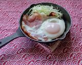 スキレットdeベーコンエッグ♪作り方3写真