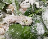 塩麹鶏胸肉と菜っぱのかき揚げ作り方3写真