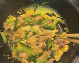 小松菜と豚肉の卵とじ作り方5写真