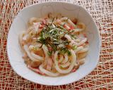 レンジで5分！ベーコンきのこ豆乳うどん作り方3写真