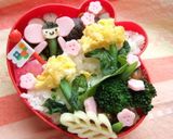簡単！　キャラ弁　桜のお花♪作り方6写真