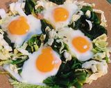 朝食に☆お弁当に☆白菜の巣篭もり卵作り方8写真