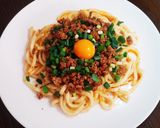 絶品☆汁なし白味噌坦々風うどん作り方4写真