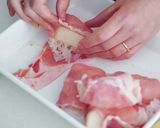 梨と白きくらげの豚肉巻き作り方3写真