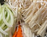 白菜芯のサンラータンスープ作り方1写真