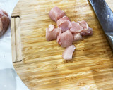 長芋と鶏肉とクルミの照り焼き作り方1写真