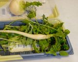 七草粥ならぬ七草クリームパスタ作り方1写真