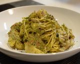 七草粥ならぬ七草クリームパスタ作り方11写真