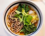 つくだ煮キノコと早春野菜のうどん作り方7写真