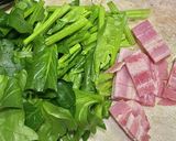 ほうれん草とベーコンの目玉焼き作り方1写真