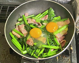 ほうれん草とベーコンの目玉焼き作り方4写真