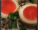 長ネギとサバ缶漬け半熟煮卵丼♪作り方15写真