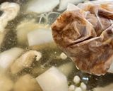 春の七草スープ　やわらか鶏肉入り作り方5写真