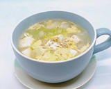 5分で作る！豆腐、白菜のふわとろ卵スープ作り方11写真