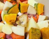 こくまろ中辛●揚げ玉/天かすチキンカレー作り方1写真