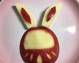 りんごで作ろう＊だるまうさぎちゃん作り方3写真