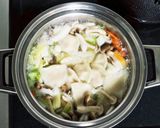 旬の白菜と水餃子の野菜たっぷりスープ作り方2写真