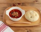 5分で完成♪豆ともち麦のトマトスープ作り方2写真