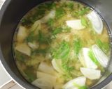 お餅も合う。七草味噌汁作り方3写真