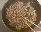 牛コマと水菜炒め作り方2写真