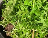 牛コマと水菜炒め作り方4写真