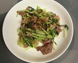 牛コマと水菜炒め作り方8写真