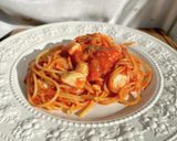 暗殺者のパスタ☆トマト＆モッツァレラ♪作り方7写真
