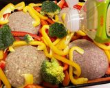 オーブンで一度に!和風ハンバーグ&お野菜作り方2写真