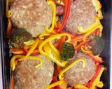 オーブンで一度に!和風ハンバーグ&お野菜作り方4写真