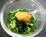 おせちリメイク！黒豆と小松菜のお味噌汁作り方2写真