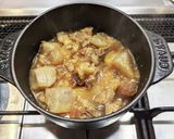 ストウブ12cmで牛スジと大根の煮込み作り方5写真