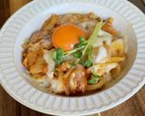 ほぼ5分で簡単！冷凍うどんのキムチーズ作り方4写真