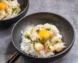 たことめかぶのわさび醤油丼作り方3写真