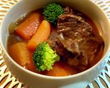 牛頰肉赤ワイン煮★本格　牛頰肉のシチュー作り方12写真