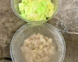 レンチンのみ！鶏キャベツの胡麻マヨソース作り方5写真