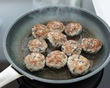 れんこんとひじきの照り焼き豚つくね。作り方3写真