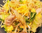 本日のまかない。搾菜と玉子の中華焼きそば作り方5写真