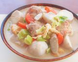 〖 鶏もも肉と里芋の粕汁うどん 〗作り方9写真