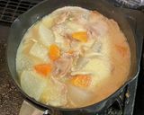 大根と豚バラ肉の酒粕煮作り方4写真