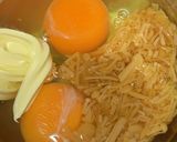 玉ねぎとカイワレのなめたけマヨオムレツ作り方2写真