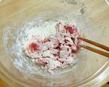 mレンジDE簡単♪豚とキャベツのグラタン作り方1写真