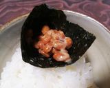 【焼き海苔で納豆クレープ包み食べ！】作り方2写真