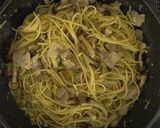 お店の味！豚肉と長ねぎの和風スパゲッティ作り方6写真