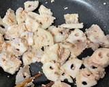 蓮根の明太マヨ炒め作り方3写真