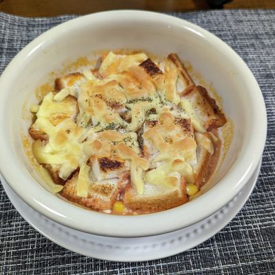 朝食にぴったり！チーズトマトパングラタン by 能登の料理家 悠美姉