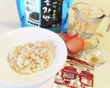 朝の５分でできる海苔卵ご飯スープ作り方1写真