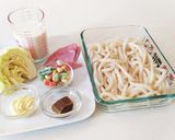 冷凍うどん５分ランチのカレーカルボナーラ作り方1写真