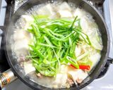 豚ひき肉と長ネギの塩麻婆豆腐作り方7写真
