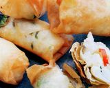 はんぺんと海老の春巻き　野沢菜入り作り方10写真